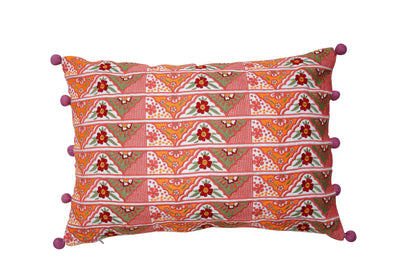 Mimo Coral Urban Embroidered Cushion Cover - 12"x 18"