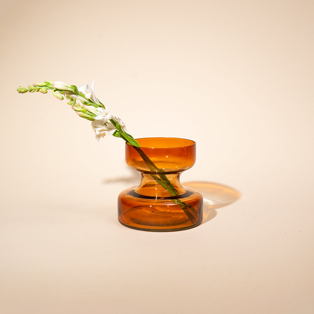 Haze Brown Glass Vase