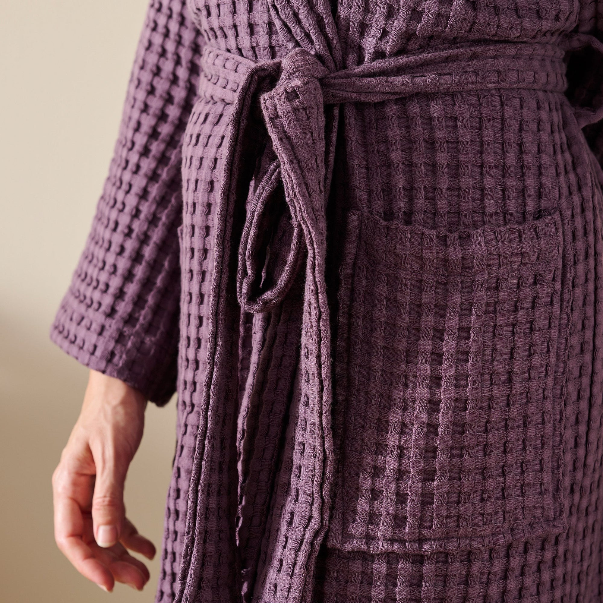 Ease Robe | Raglan Sleeve | Cotton Bamboo | Waffle | Bathrobe