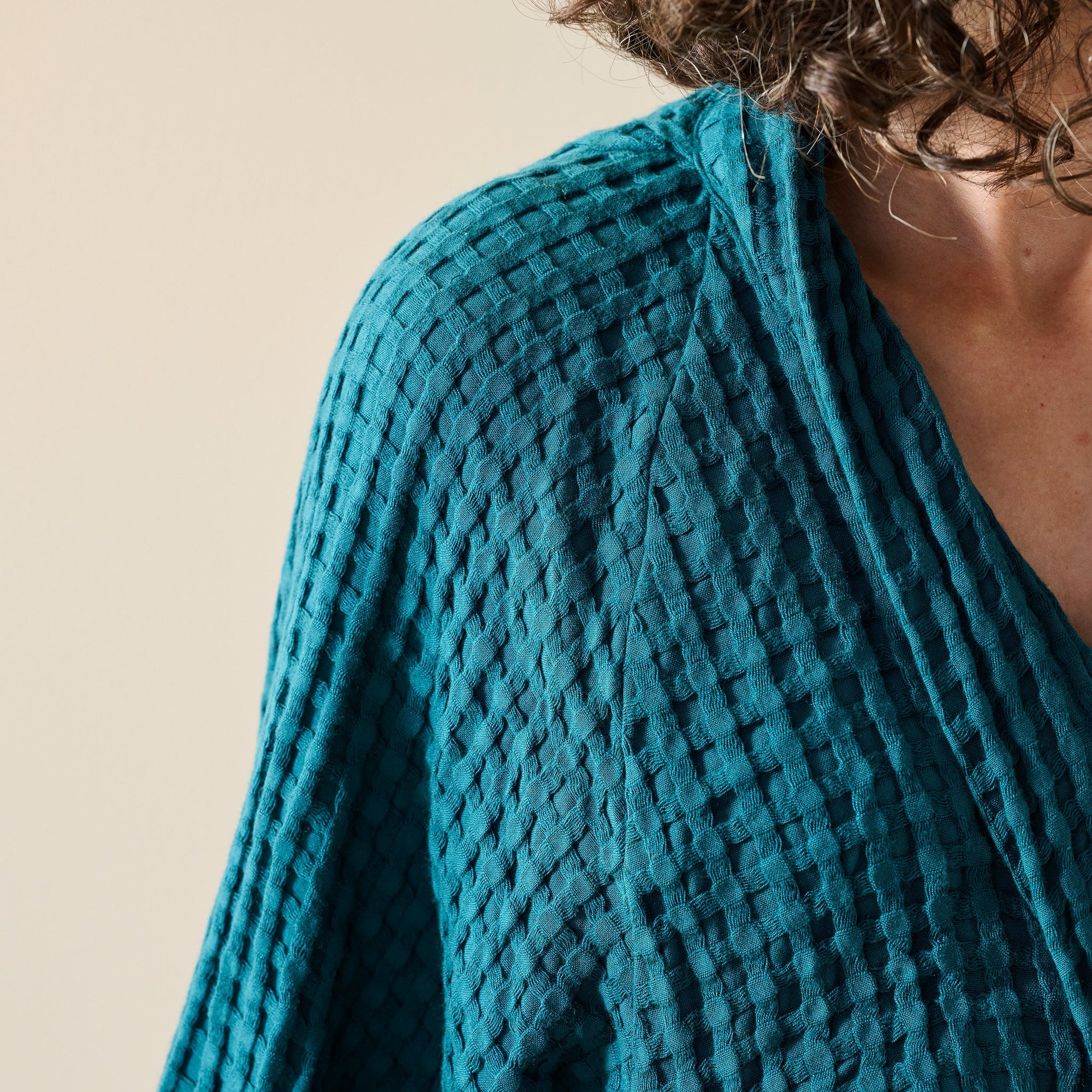 Ease Robe | Raglan Sleeve | Cotton Bamboo | Waffle | Bathrobe