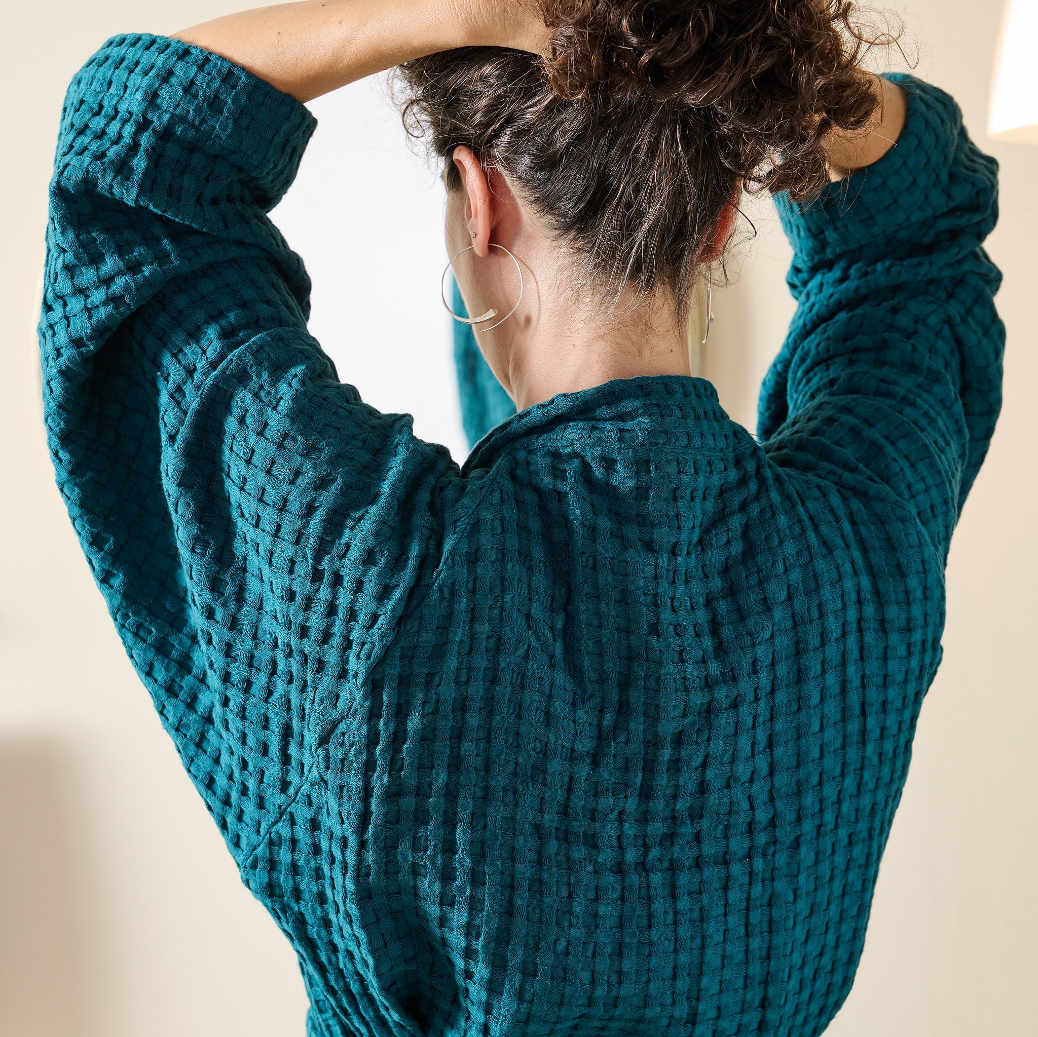 Ease Robe | Raglan Sleeve | Cotton Bamboo | Waffle | Bathrobe