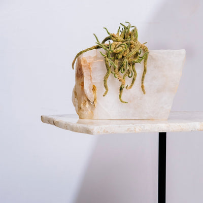 Semi Precious Planter - White