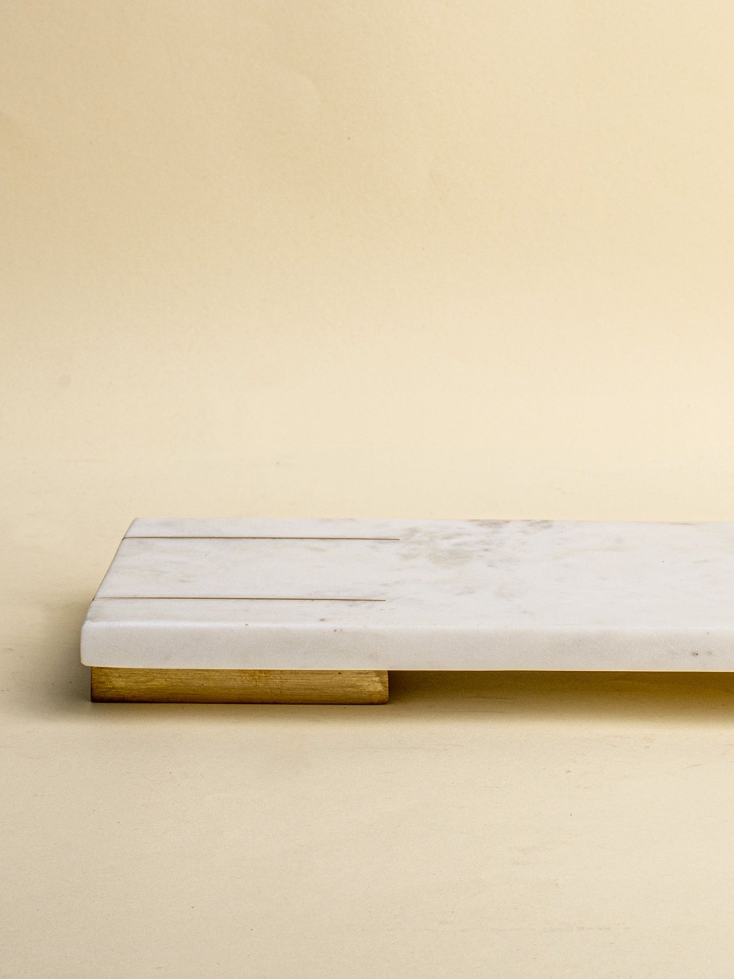 Marble Tray With Gold Base