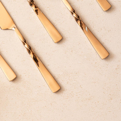All Purpose Knives Set of 6 - Twisted Bronze