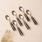 All Purpose Spoons Set of 6 - Semi Precious Abalone Shell