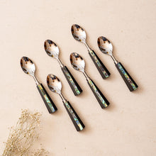 All Purpose Spoons Set of 6 - Semi Precious Abalone Shell