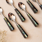 All Purpose Spoons Set of 6 - Semi Precious Abalone Shell