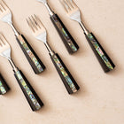 All Purpose Forks Set of 6 - Semi Precious Abalone Shell