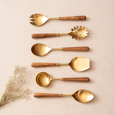 Serving Spoons Set of 6 - Earthy Luxe