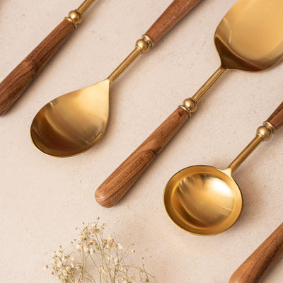 Serving Spoons Set of 6 - Earthy Luxe