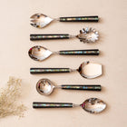 Serving Spoons Set of 6 - Semi Precious Abalone Shell