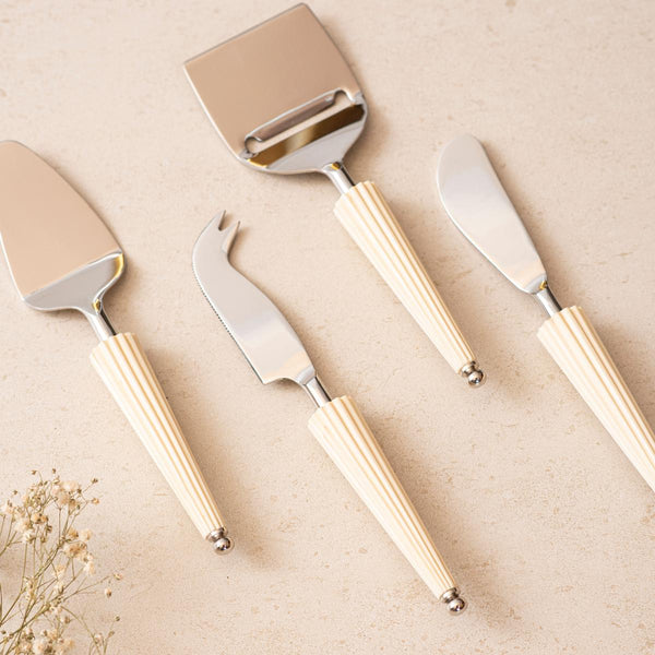 Cheese Knife Set of 4 - Umbrella Ivory
