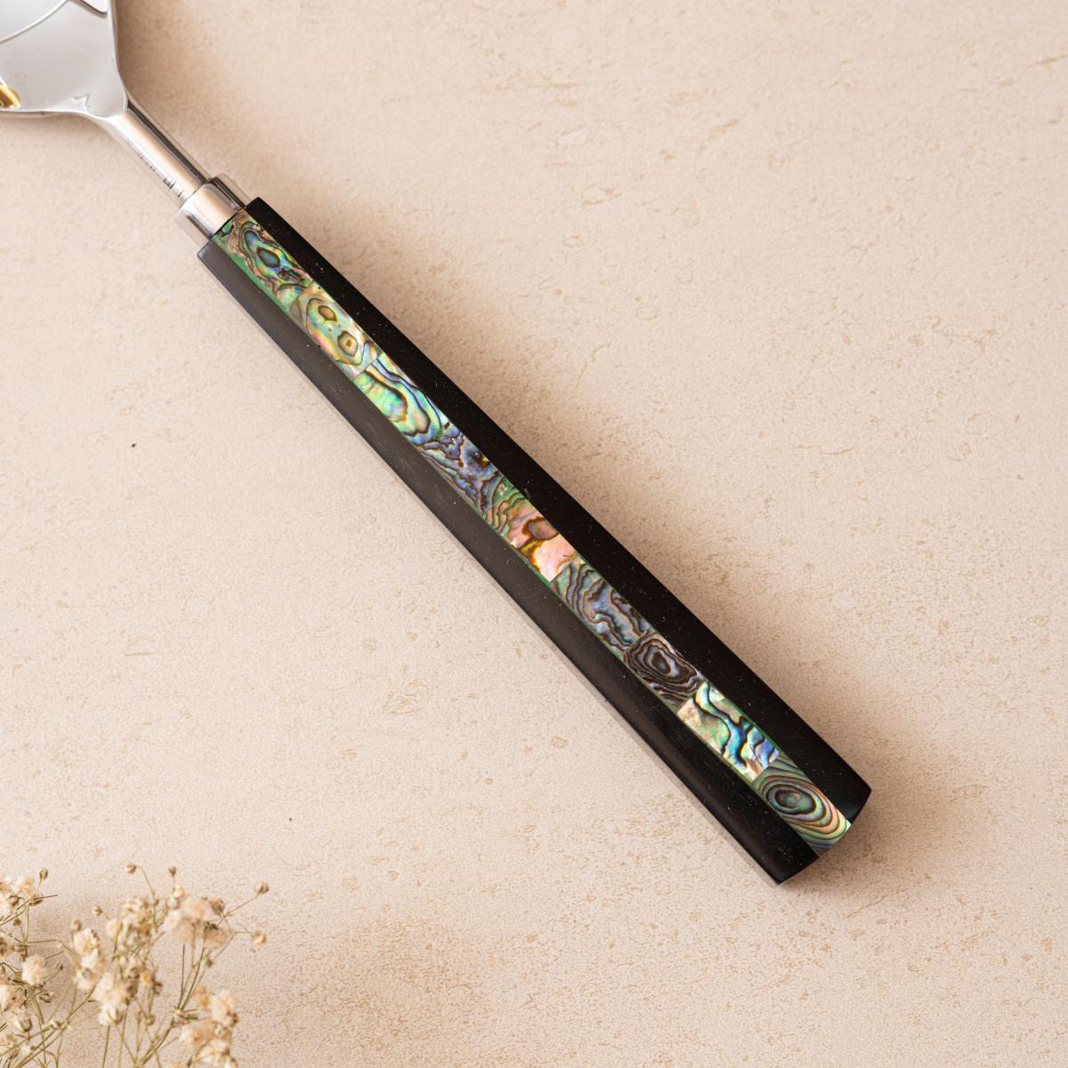 Cake Knife & Server - Semi Precious Abalone Shell