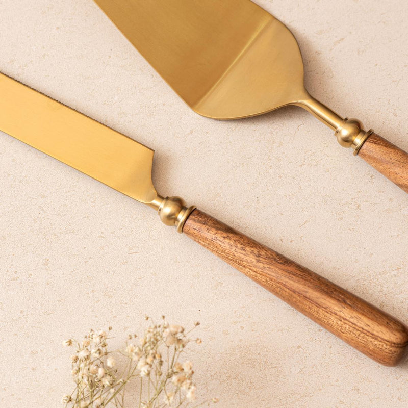 Cake Knife & Server - Earthy Luxe
