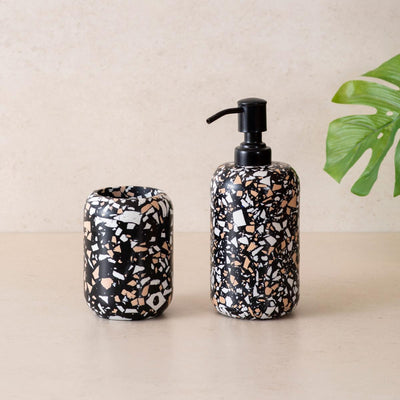 Ebony Terrazzo Bath Set of 2