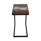 Premium Side Table – Sheesham Wood with Translucent Black Resin Finish