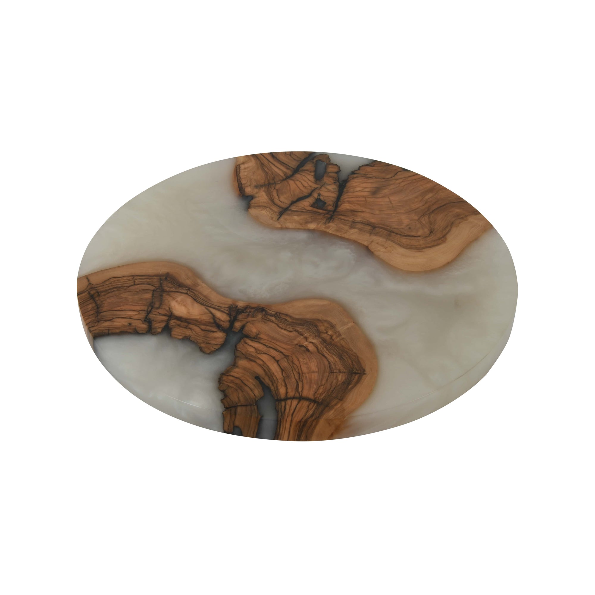 Handcrafted Resin & Olive Wood Platter