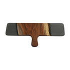 Cheese Board Cum Platter with Handle – Acacia Wood with Translucent Grey Resin Finish