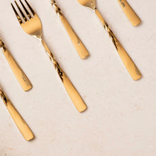 All Purpose Forks Set of 6 - Twisted Gold