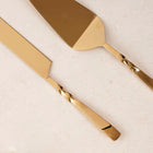 Cake Knife & Server - Twisted Gold