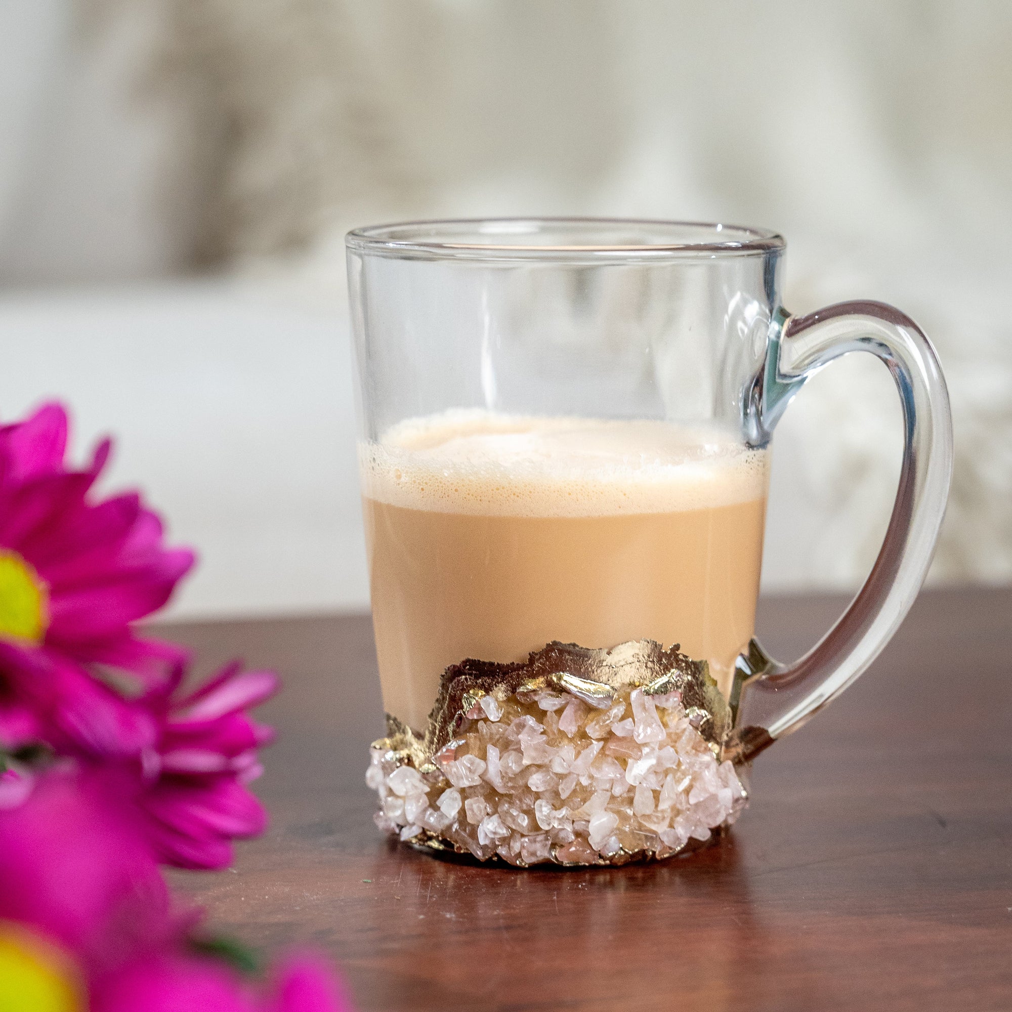 Rose Quartz Chalice - Glass Mug