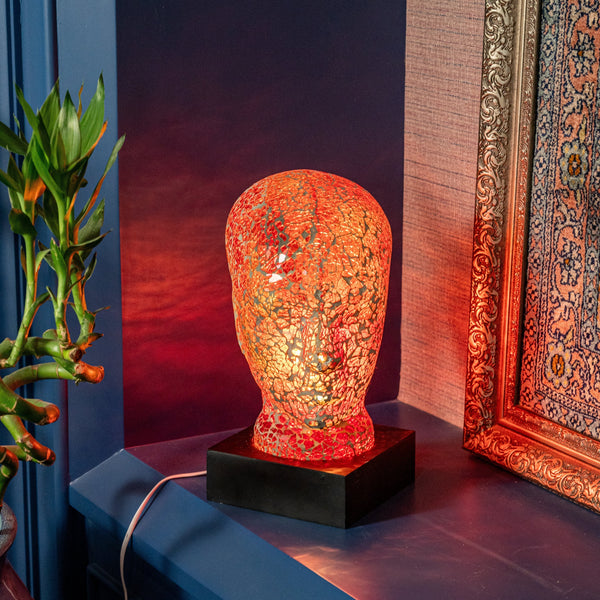 Luminera Red - Handmade Mosaic Lamp