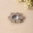 Petal Tlight holder with tlights set of 5 - Silver