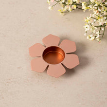 Petal Tlight holder with tlights set of 5 - Rose Gold