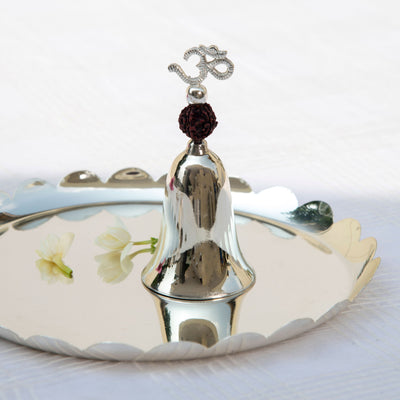 Om Pooja Thaali Set - Silver plated