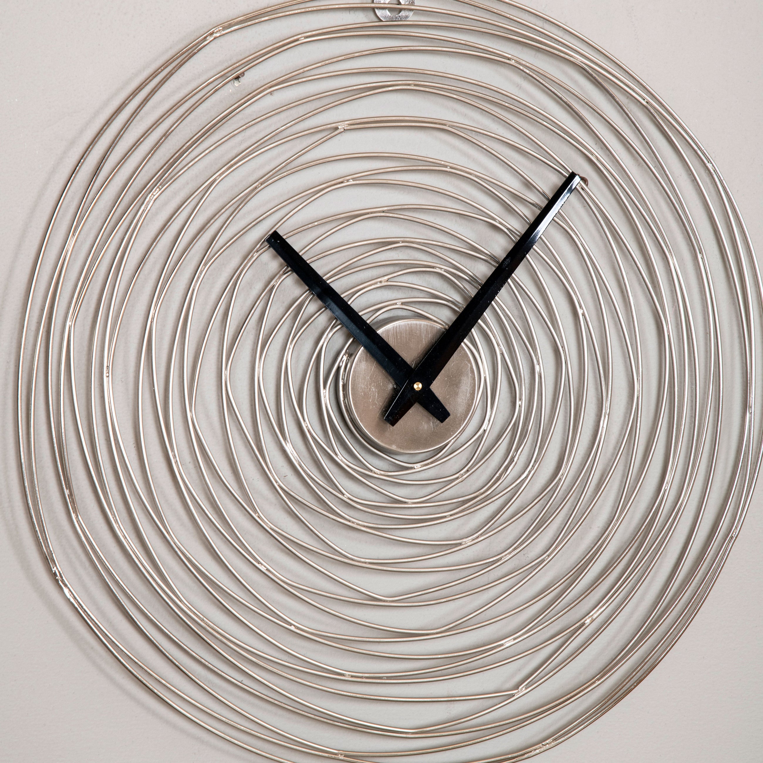 Silver Spiral Clock