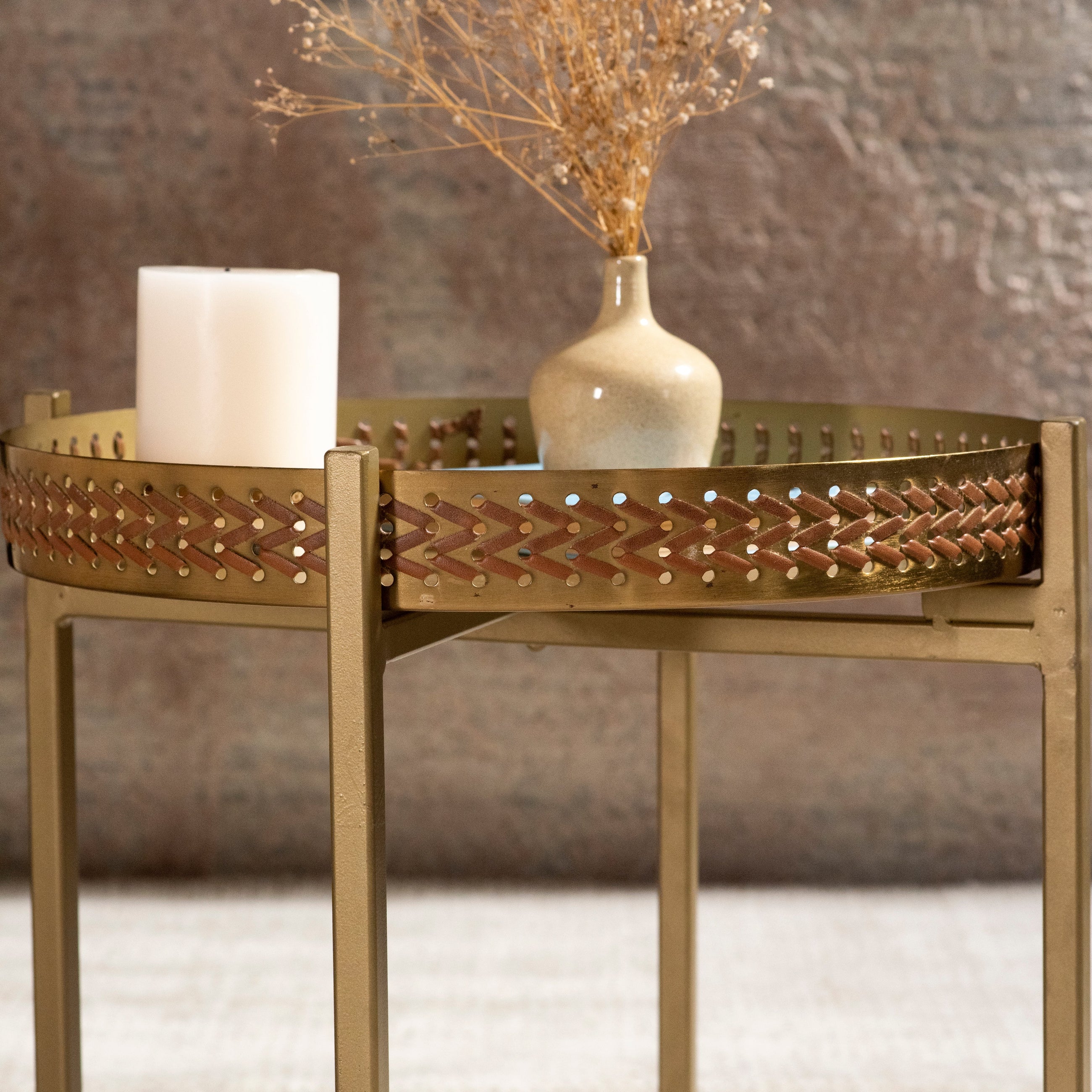 Weave Gold Table