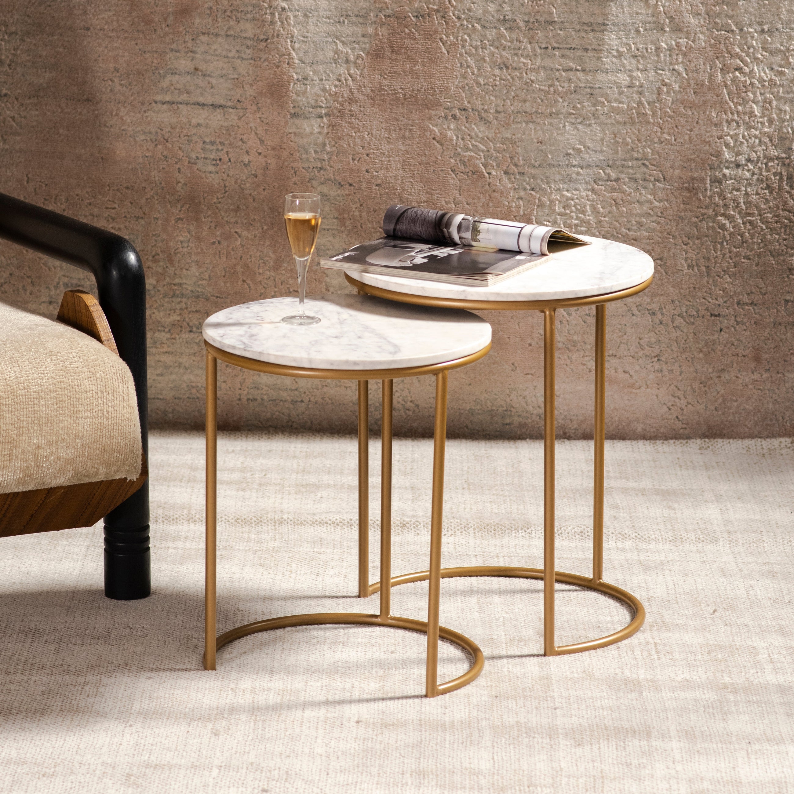 Adam Marble Nesting Table (Set of 2)
