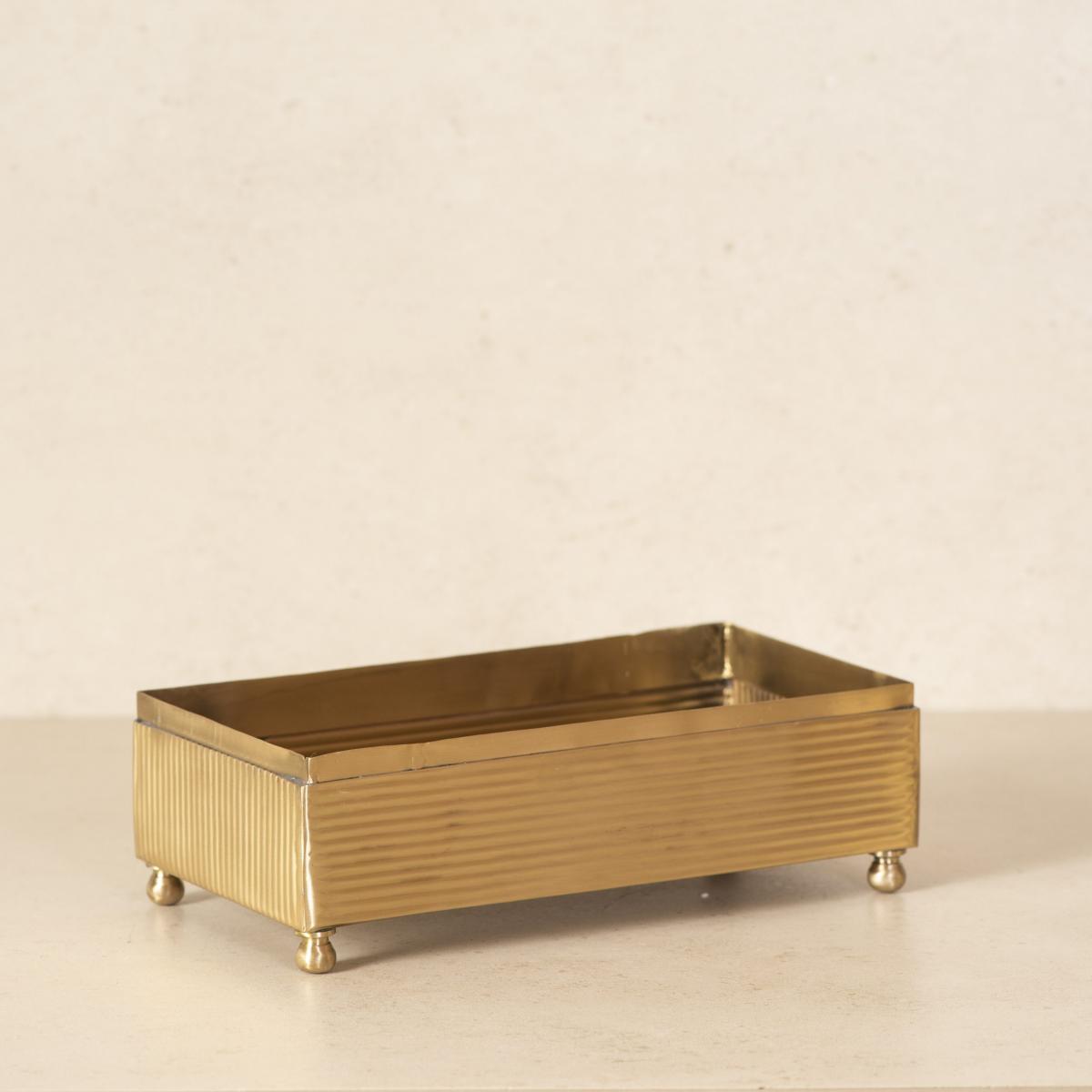 Ripple Cut Brass Bathroom set 3 - Matte Gold