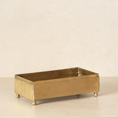 Ripple Cut Brass Bathroom set 3 - Matte Gold