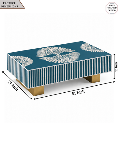 Mother of Pearl Inlay Luxom Rectangular Coffee Table - Phoenixed
