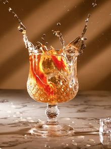 Diamond Cut Goblet Glass _ Set of 6