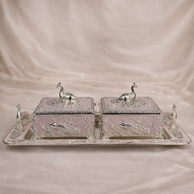 Dual Dry Fruit Box Set with Tray