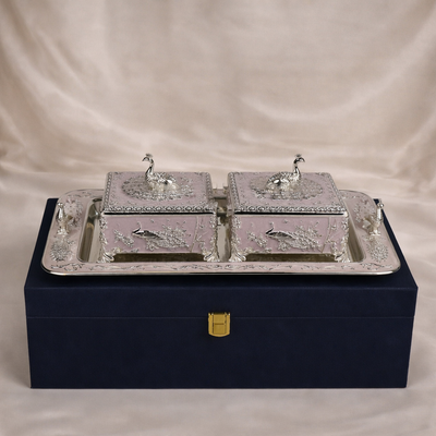Dual Dry Fruit Box Set with Tray