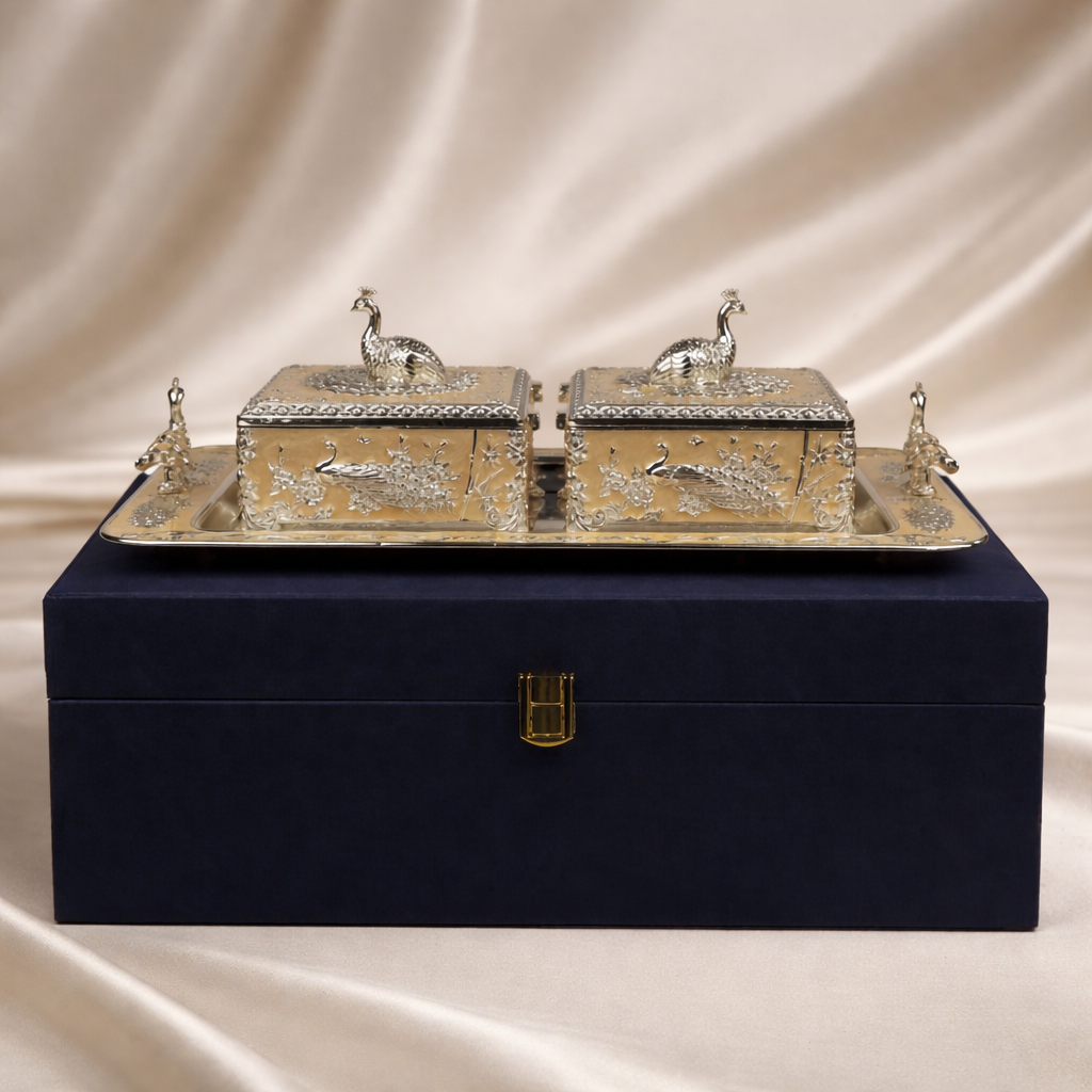 Dual Dry Fruit Box Set with Tray