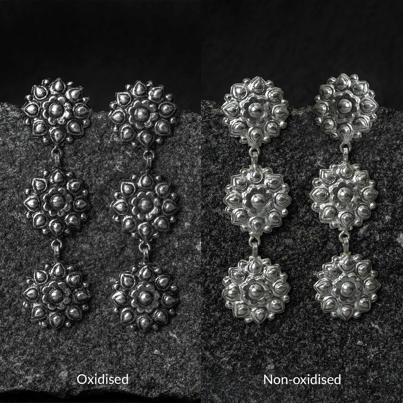 Chandak Pure Silver Danglers Earrings
