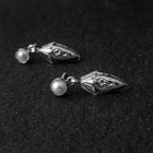Champakali Silver Stud Earrings
