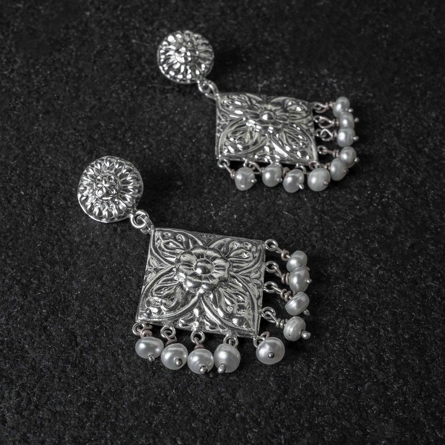 Varg Silver Danglers Earrings