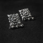 Chauki Ghungroo Silver Drops Earrings