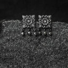 Chauki Ghungroo Silver Drops Earrings
