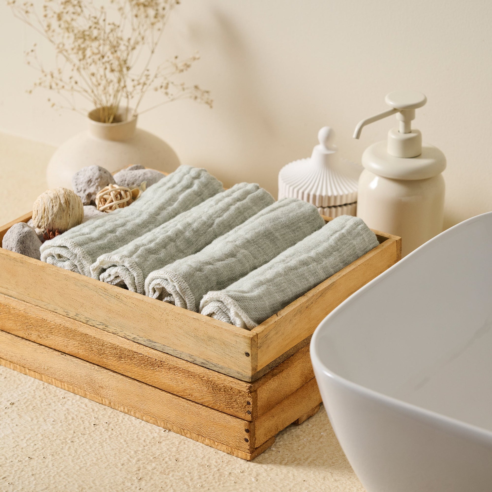 Eucalyptus | Cotton | Gauze | Face Towel