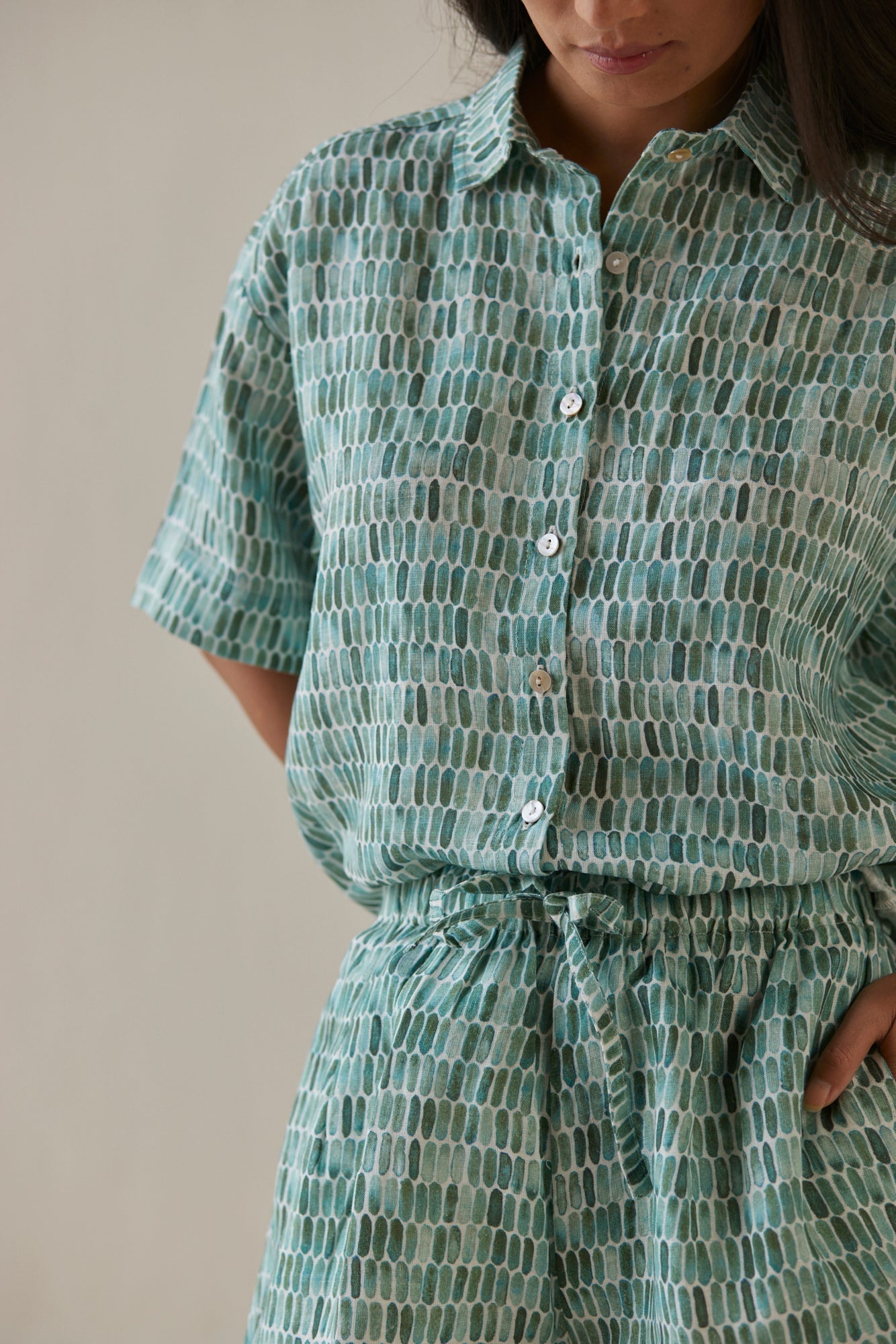 Echo Speckle Teal Shorts