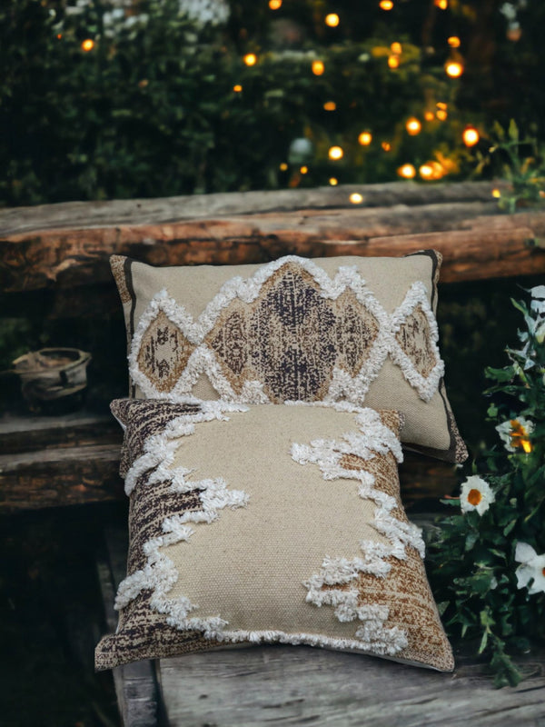 Cushion Cover - Edger Embroidered Cotton