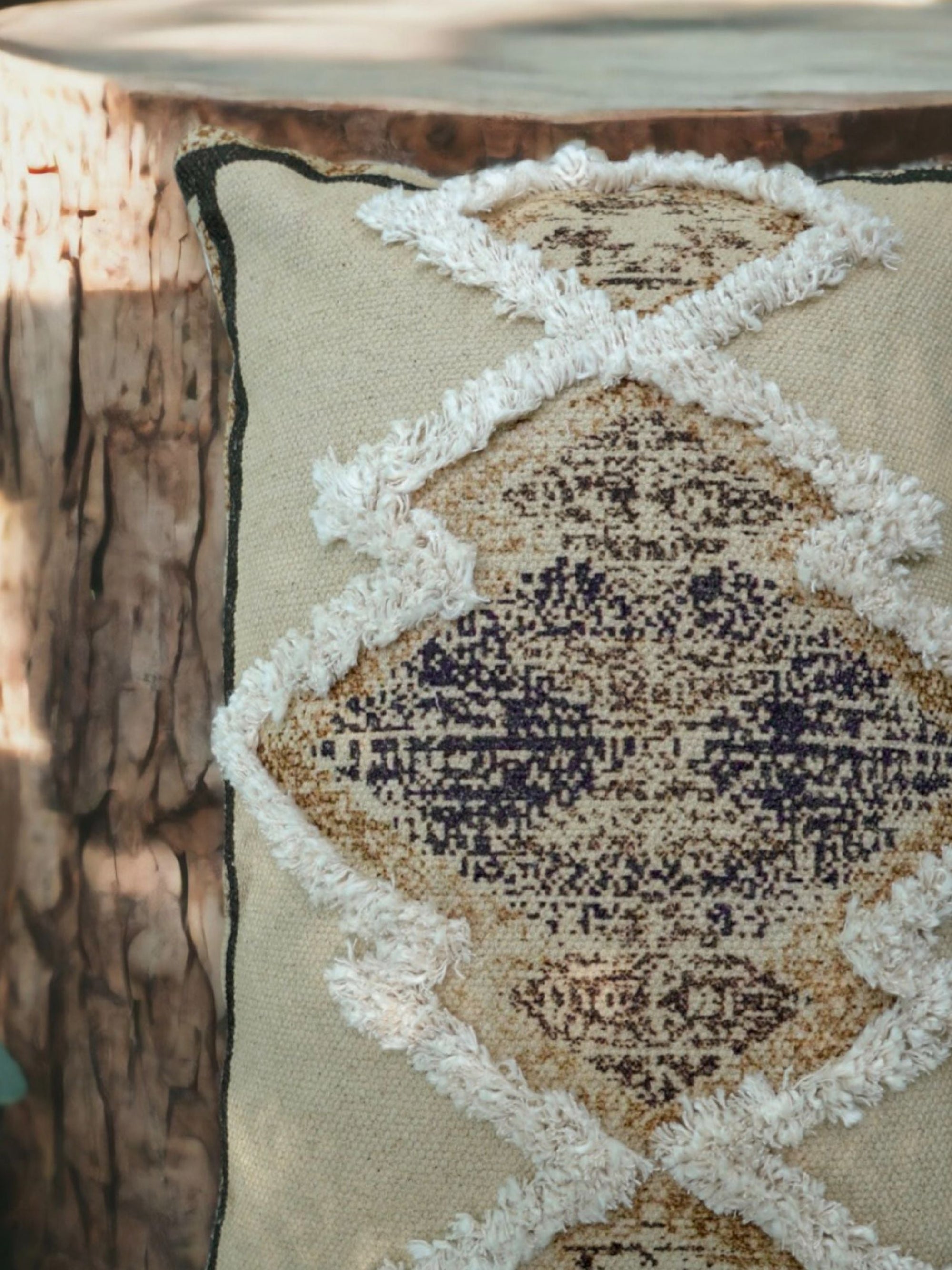 Edger Embroidered Pillow Cover