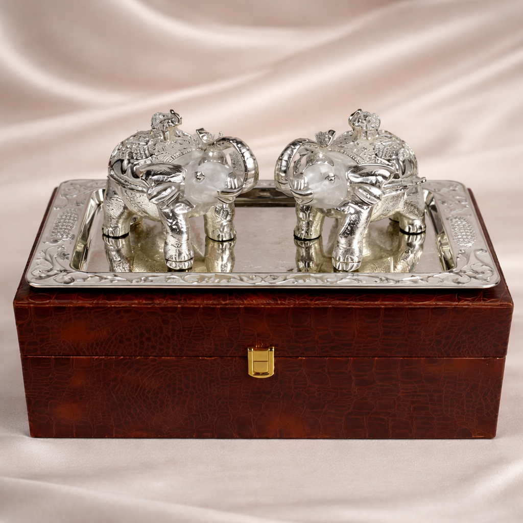 Elephant Gift Set with Tray