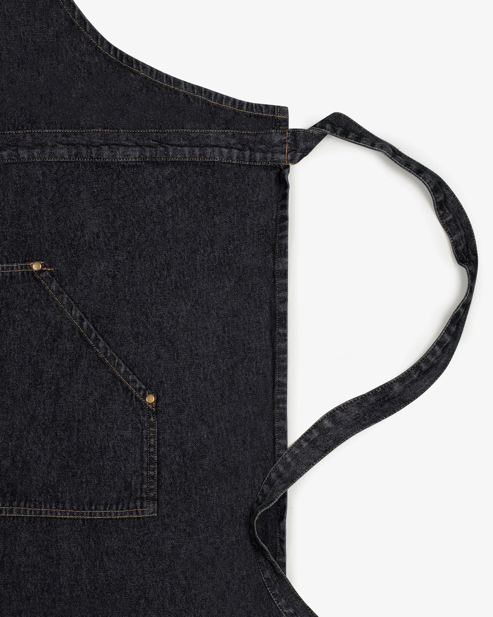 Amarilla  Split-leg Denim Apron  -  Carbon black